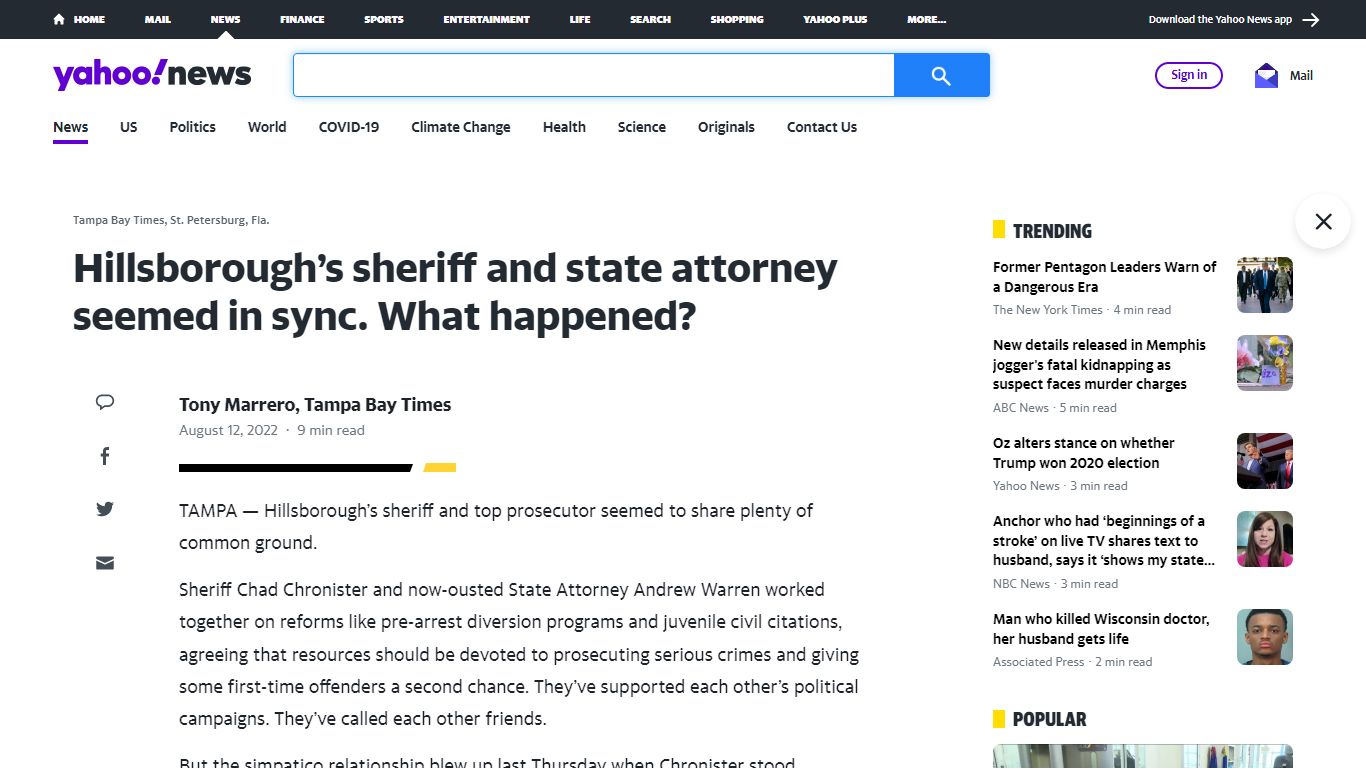 Hillsborough’s sheriff and state attorney seemed in sync. What happened?